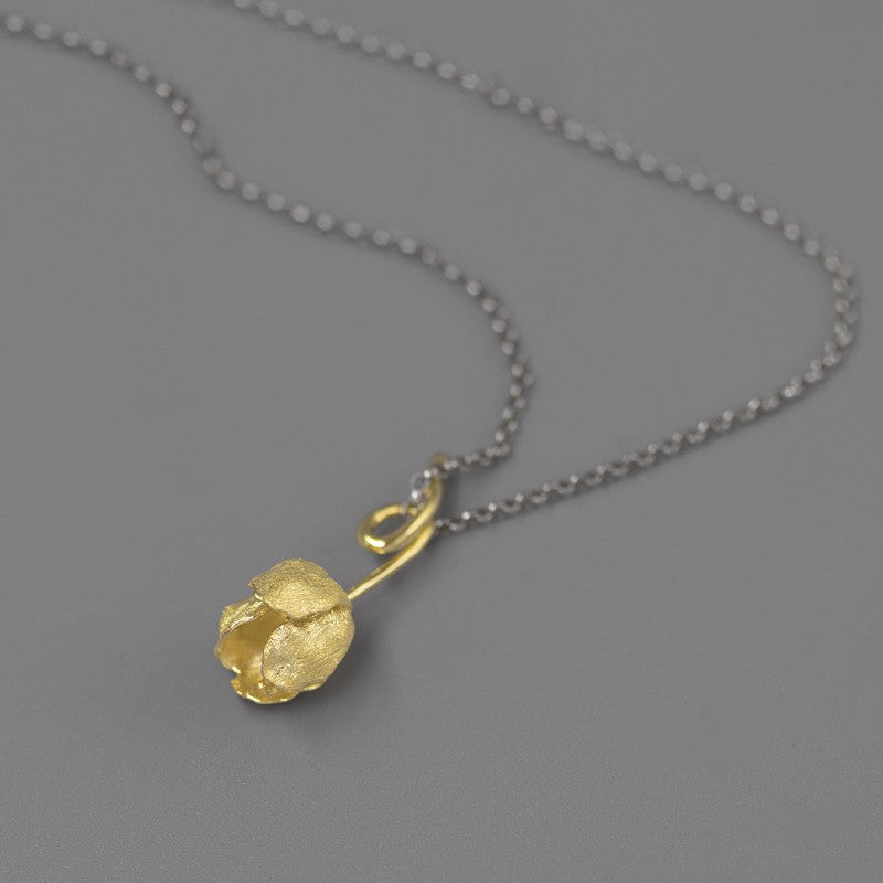 Botanical Pendant Necklace in Gold & Silver