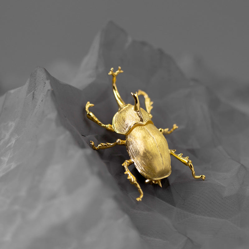 Mystic Scarab Beetle Brooch for Protection and Power