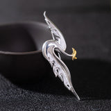 Phoenix Flame Brooch for Rebirth, Power and Divine Grace