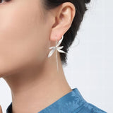 Orchid Drop Earrings – Sterling Silver or Gold