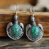 Turquoise Turtle Earrings with Vintage Bohemian Ocean Spirit Design