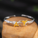 Golden Blossom Vine Bracelet for Sacred Nature Flow
