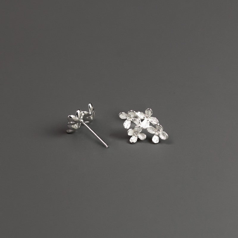 Gold Flower Stud Earrings for Women