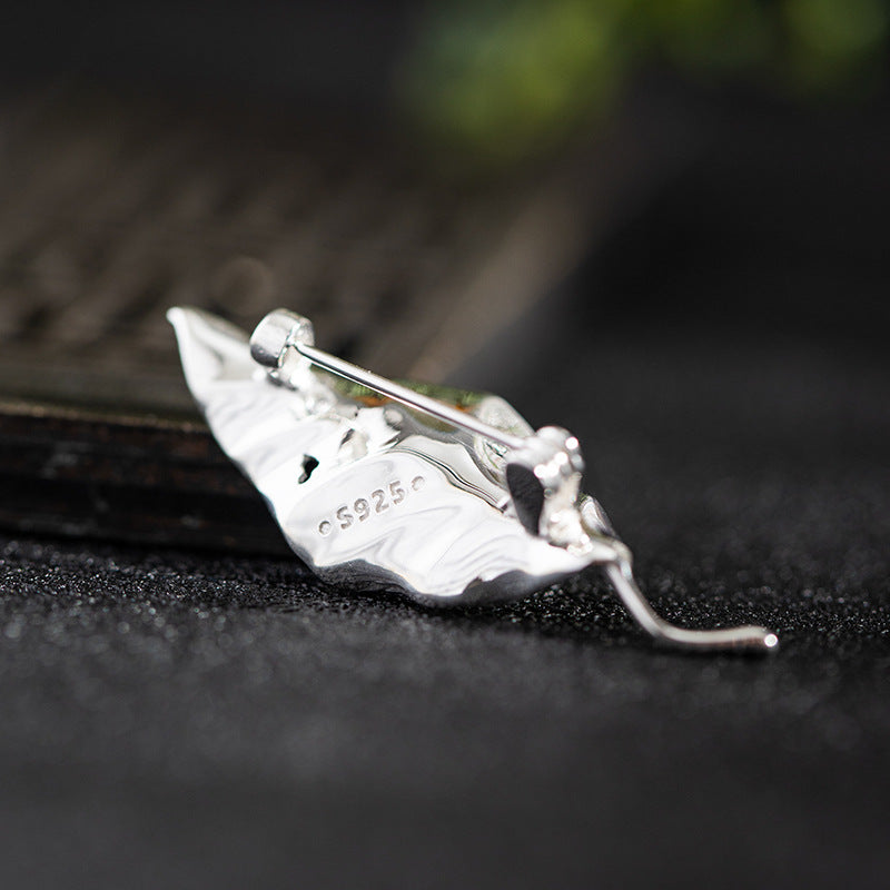 Falling Leaf Brooch – Whisper of the Forest Spirit