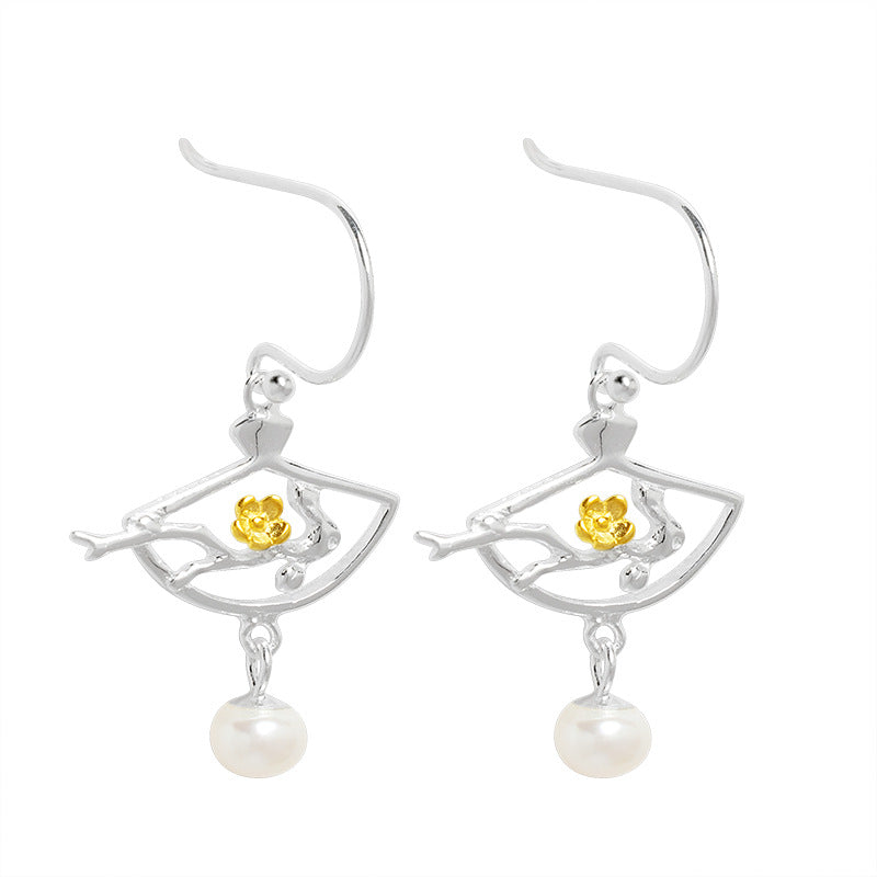 Dancing Bloom Pearl Earrings – Mystic Garden Grace