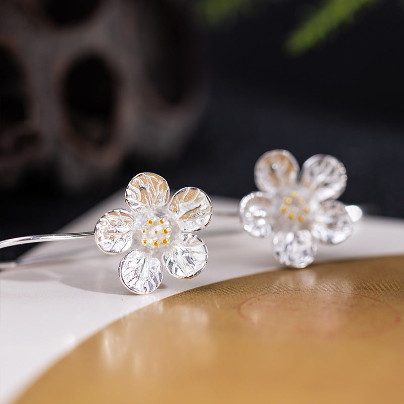 Crystal Blossom Drop Earrings with Feminine Spring Energy