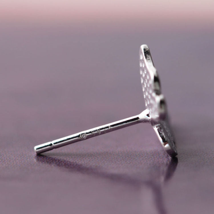 Silver Butterfly Stud Earrings for Transformation and Freedom