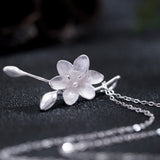 Snow Blossom Pendant Necklace for Ethereal Spirit Wear