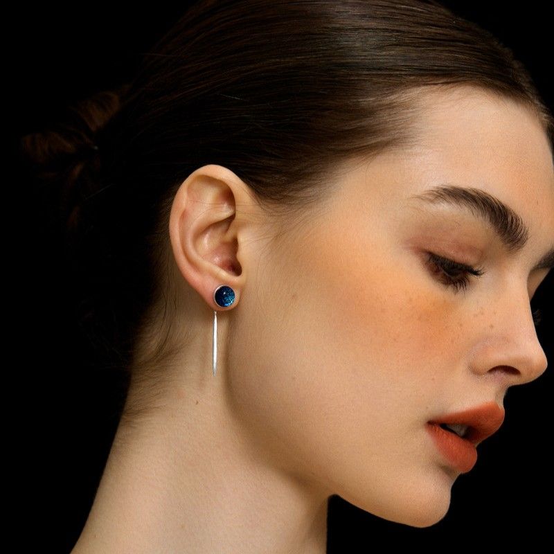 Leaf Drop Earrings Gold Silver Dangle Jewelry