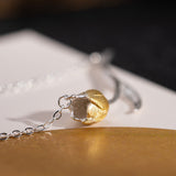 Golden Tulip Bud Necklace for Renewal and Feminine Grace