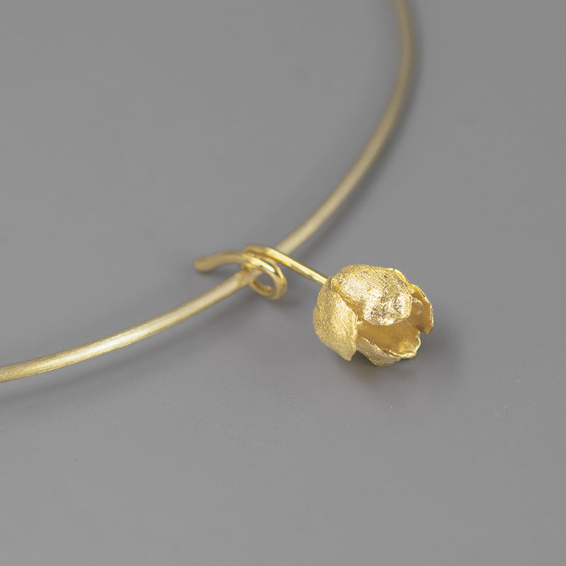 Botanical Pendant Necklace in Gold & Silver