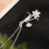 Blooming Spirit Flower Pendant Necklace in Silver