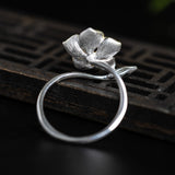 Golden Dawn Flower Ring – Botanical Sunlight Charm