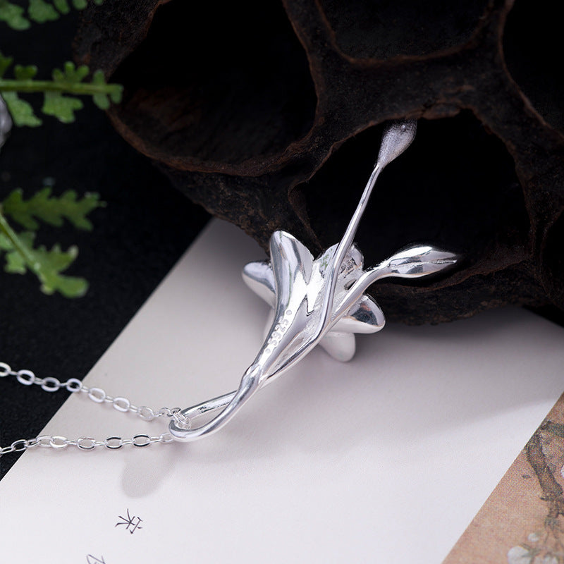 Snow Blossom Pendant Necklace for Ethereal Spirit Wear
