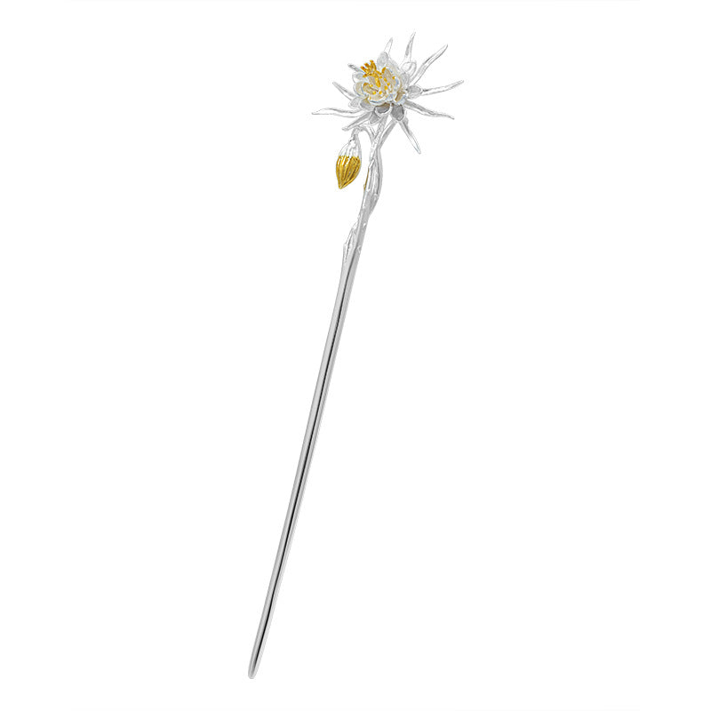 Night Bloom Epiphyllum Silver Hairpin Stick