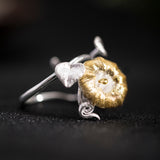 Mystic Mushroom Ring in Silver and Gold Bloom