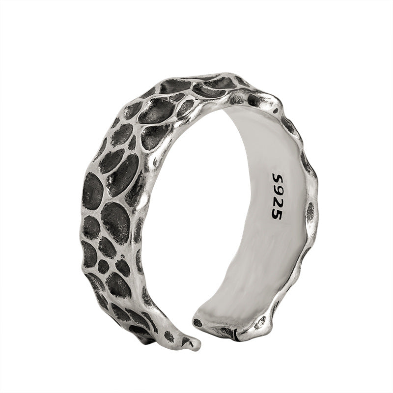 Raw Textured Lava Ring for Earthbound Spirit Power