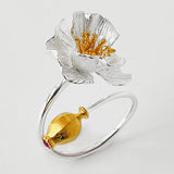 Bloom and Bud Ring for Duality and Feminine Power