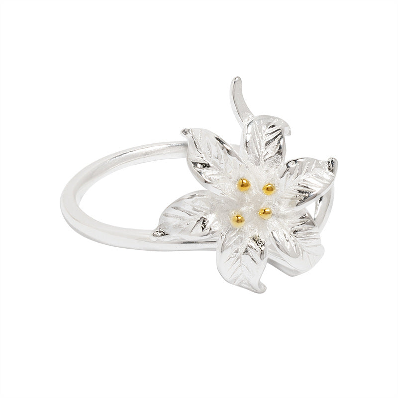 Starflower Bloom Ring – Nature-Inspired Boho Statement Jewelry