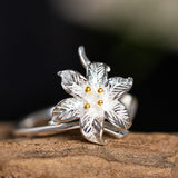 Starflower Bloom Ring – Nature-Inspired Boho Statement Jewelry