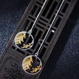 Moonlit Village Threader Earrings for Poetic Mystic Souls