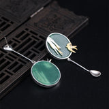 Silver Petal Ring with Golden Stamens for Gentle Energy