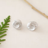 Spiral Leaf Stud Earrings Inspired by Nature’s Flow