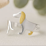 Golden Puppy Adjustable Ring for Pet Lovers