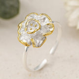 Sacred Bloom Ring – Golden Petal Elegance
