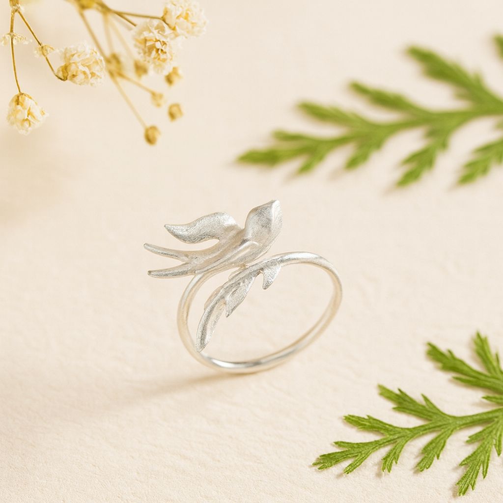Sterling Silver Flying Bird Ring – Spirit of Freedom