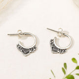 Boho Vintage Floral Hoop Earrings for Everyday Magic