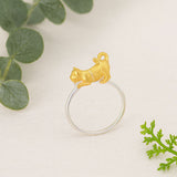 Golden Cat Spirit Ring for Playful Charm and Energy