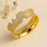 Silver Crystal Ridge Ring for Lunar Strength and Mystery