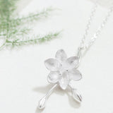 Snow Blossom Pendant Necklace for Ethereal Spirit Wear