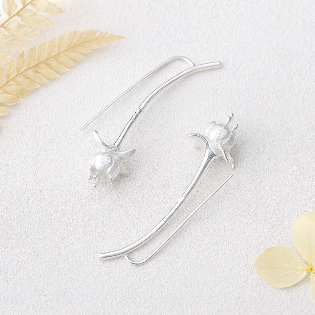 Lily Bell Drop Earrings for Nature-Inspired Mystic Style