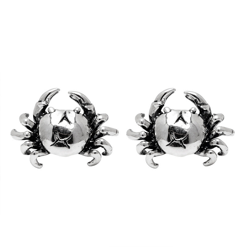 Crab Totem Stud Earrings for Protection and Water Energy