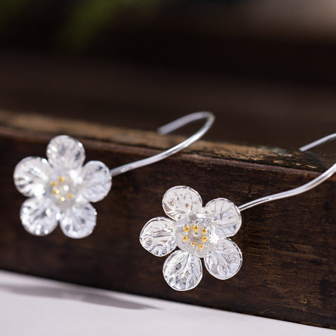 Crystal Blossom Drop Earrings with Feminine Spring Energy