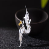 Phoenix Flame Brooch for Rebirth, Power and Divine Grace