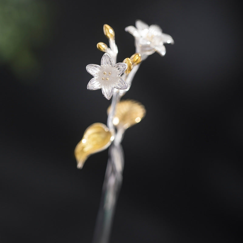 Lily Blossom Hair Stick for Goddess-Inspired Natural Beauty