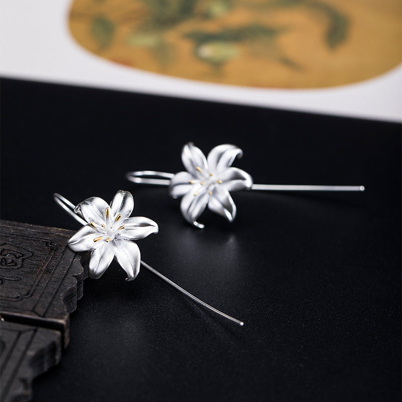 Lily Bloom Earrings – Ethereal Flower Drop Jewelry