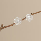 Frosted Plum Blossom Studs for Purity and Inner Strength