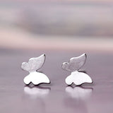 Silver Butterfly Stud Earrings for Transformation and Freedom