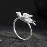 Sterling Silver Flying Bird Ring – Spirit of Freedom