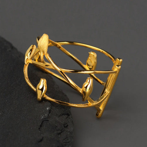 Birds on Branches Ring for Nature and Spirit Lovers