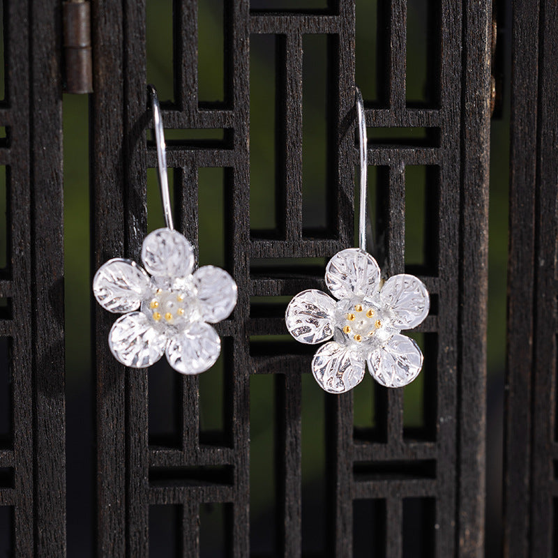 Crystal Blossom Drop Earrings with Feminine Spring Energy