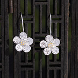 Crystal Blossom Drop Earrings with Feminine Spring Energy