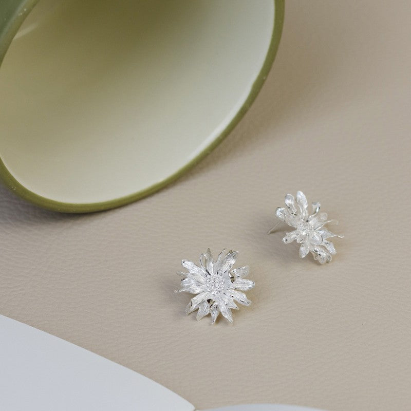 Leaf Drop Earrings Gold Silver Dangle Jewelry