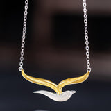 Spirit Flight Necklace – Dual-Tone Bird of Light