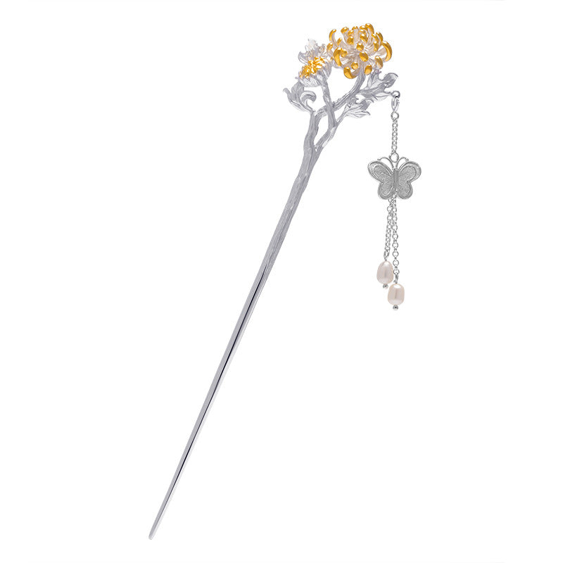 Chrysanthemum Hair Stick for Elegant Mystic Energy Flow