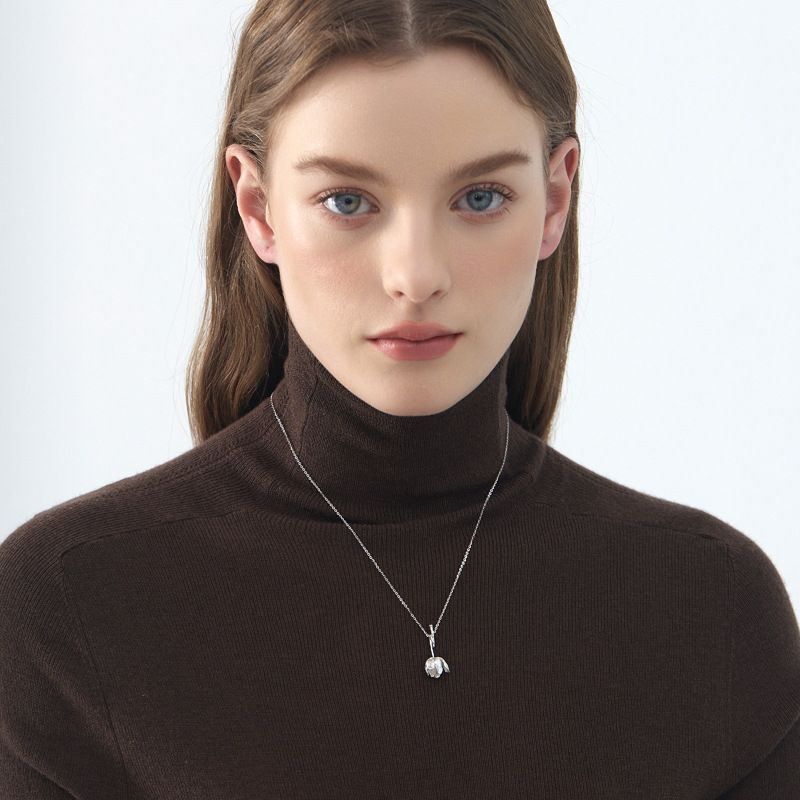 Botanical Pendant Necklace in Gold & Silver